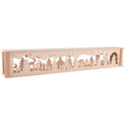 Illuminated Stand for Candle Arches - Seiffen Church - 71,8x11,6 cm / 28.3x4.6 inch