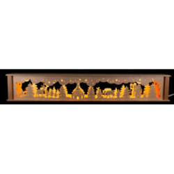 Illuminated Stand for Candle Arches - Seiffen Church - 71,8x11,6 cm / 28.3x4.6 inch