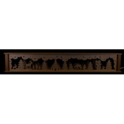 Illuminated Stand for Candle Arches - Seiffen Church - 71,8x11,6 cm / 28.3x4.6 inch