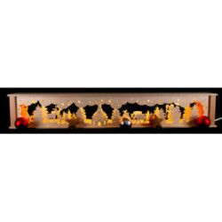 Illuminated Stand for Candle Arches - Seiffen Church - 71,8x11,6 cm / 28.3x4.6 inch