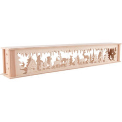 Illuminated Stand for Candle Arches - Sleigh ride in the Forest - 71,8x11,6 cm / 28.3x4.6 inch