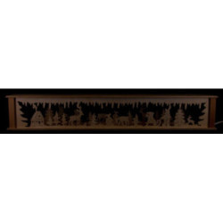 Illuminated Stand for Candle Arches - Sleigh ride in the Forest - 71,8x11,6 cm / 28.3x4.6 inch