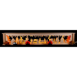 Illuminated Stand for Candle Arches - Sleigh ride in the Forest - 71,8x11,6 cm / 28.3x4.6 inch
