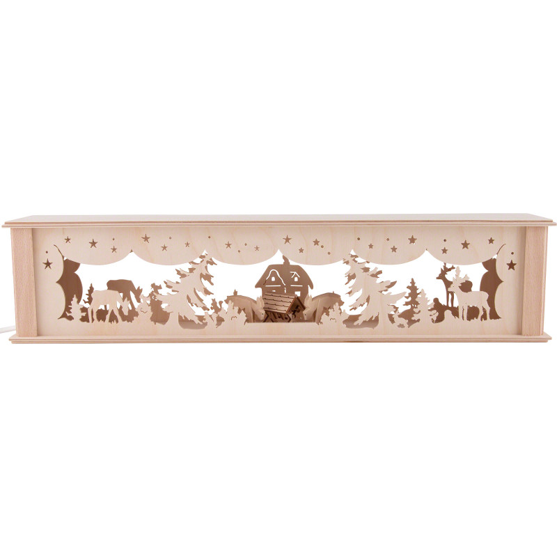 Illuminated Stand for Candle Arches - Winter Forest - 51,5x11,3 cm / 20.3x4.4 inch
