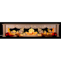 Illuminated Stand for Candle Arches - Winter Forest - 51,5x11,3 cm / 20.3x4.4 inch