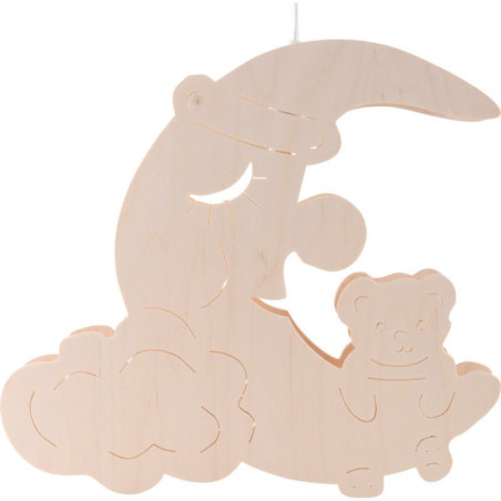 Window Picture - Moon with Bear - 32 cm / 12.6 inch