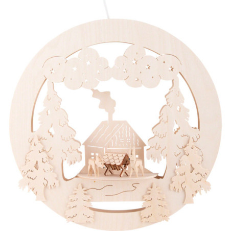 Fensterbild Waldmotiv - 32 cm