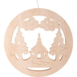 Fensterbild Seiffener Kirche - 32 cm