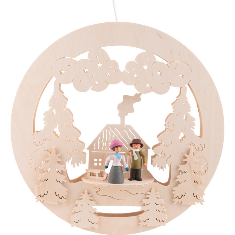 Fensterbild Winterzeit - 32 cm