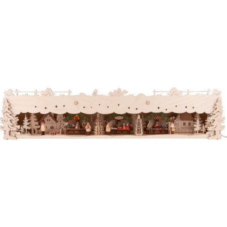Illuminated Stand - Christmas Market - 73x16,5 cm / 28.7x6.5 inch