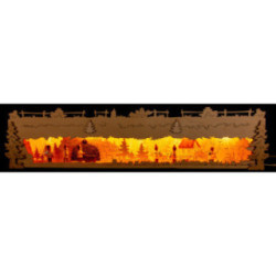 Illuminated Stand - Miners - 72x16 cm / 28.3x6.3 inch