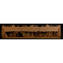 Illuminated Stand - Miners - 72x16 cm / 28.3x6.3 inch