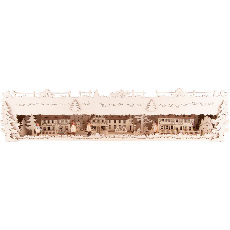 Illuminated Stand - Village Idyll - 72x16 cm / 28.3x6.3 inch