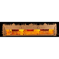 Illuminated Stand - Village Idyll - 72x16 cm / 28.3x6.3 inch