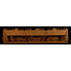 Illuminated Stand - Village Idyll - 72x16 cm / 28.3x6.3 inch