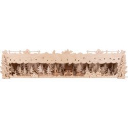 Illuminated Stand - Forest with carved Deers - 73x16 cm / 28.7x6.3 inch
