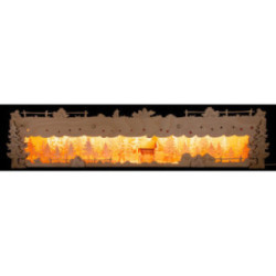 Illuminated Stand - Forest with carved Deers - 73x16 cm / 28.7x6.3 inch