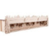 Illuminated Stand - Seiffen Village - with Brown Glazed Roofs - 73x16 cm / 28.7x6.3 inch