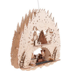 Fensterbild Bergmotiv Haspelknecht - 38 cm