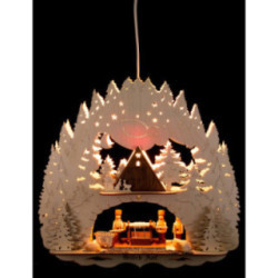 Fensterbild Bergmotiv Haspelknecht - 38 cm