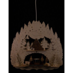 Fensterbild Bergmotiv Haspelknecht - 38 cm