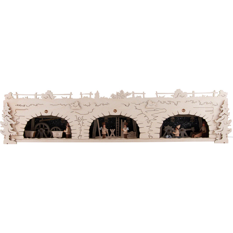 Schwibbogen-Unterbau Im Bergwerk - 73x16 cm