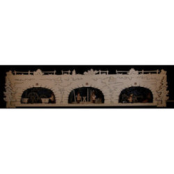 Schwibbogen-Unterbau Im Bergwerk - 73x16 cm