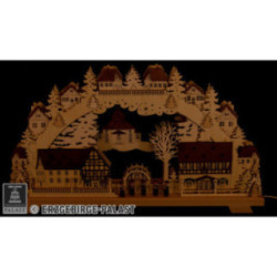 Candle Arch - Seiffen Village with Carolers - 70x38 cm / 27.6x15 inch
