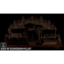 Candle Arch - Christmas Market with Turning Pyramid - 70x40 cm / 27.5x15.7 inch