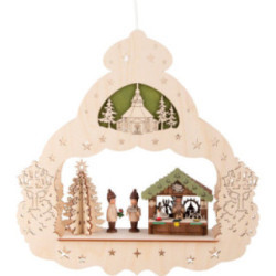 Fensterbild Volkskunstbude - 38 cm