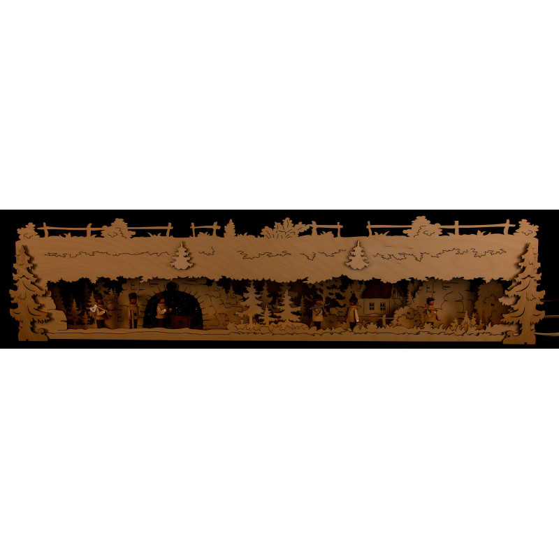 Schwibbogen-Unterbau Bergbau - 72x16 cm