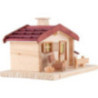 Smoking Lighted Hut - Cedar Roof - 20 cm / 7.9 inch