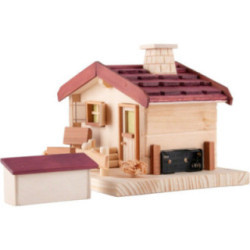 Räucher-Lichterhaus mit Zederndach - 20 cm