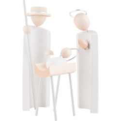 Heilige Familie 3-teilig - natur/weiß - KAVEX-Krippe - 19 cm