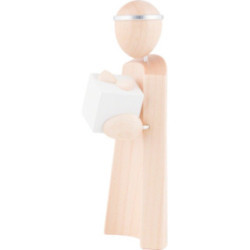 Junge mit Geschenk - natur/weiß - KAVEX-Krippe - 11,5 cm