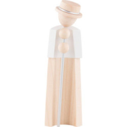 Hirte mit Stab - natur/weiß - KAVEX-Krippe - 17 cm