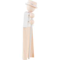 Hirte mit Stab - natur/weiß - KAVEX-Krippe - 17 cm