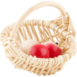 Basket with 3 Apples - 8 cm / 3 inch