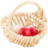 Korb mit 3 Äpfeln - 8 cm
