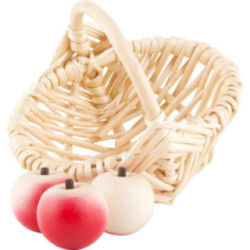 Korb mit 3 Äpfeln - 8 cm
