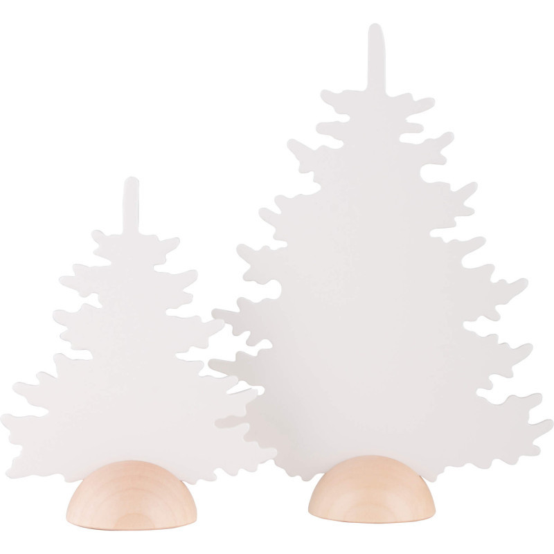 2 Tannen - weiß - 20 cm