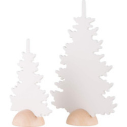 2 Tannen - weiß - 20 cm