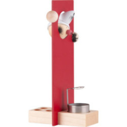 Räuchermännchen "RauchWICHT FUMO" rot - 16 cm