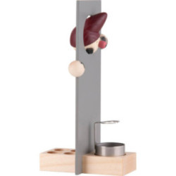 Räuchermännchen "RauchWICHT FUMO" grau - 16 cm