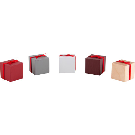 Pakete mit Schleife - 5 Stück - Farbmix - 2,5 cm