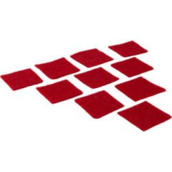 Seat cushion, red - Set of 10