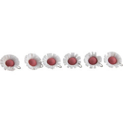 Flowers with Hooks - 6 Pieces - 1 cm / 0.4 inch