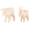 Thiel-Figuren Ochse und Esel - natur - 3,5 cm