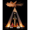 2-stöckige Pyramide Christi Geburt grau - 36 cm