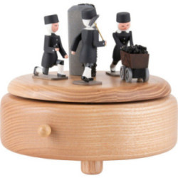 Music Box - Miners Natural Wood - 11,5 cm / 4.5 inch